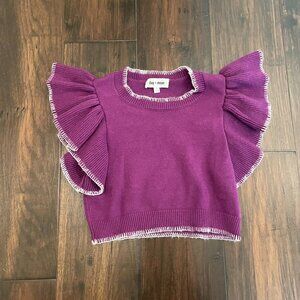 day + moon Ruffle Sleeve Top